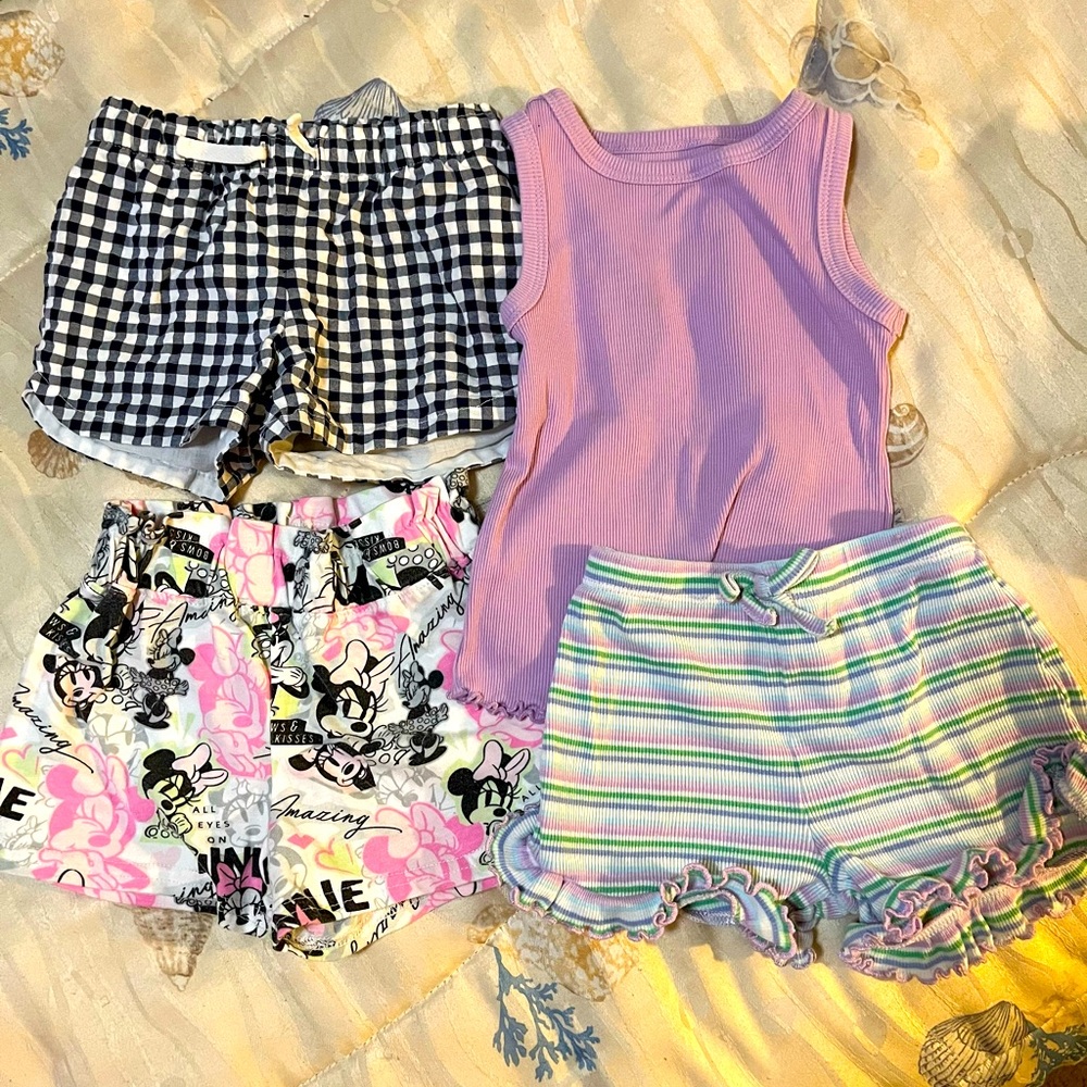 Toddler Size 4T Assorted Shorts and Tank Top Set